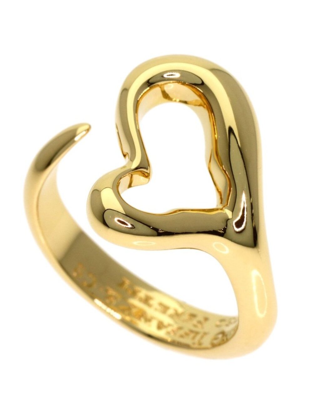 Tiffany & Co Open Heart Ring 18k Yellow Gold